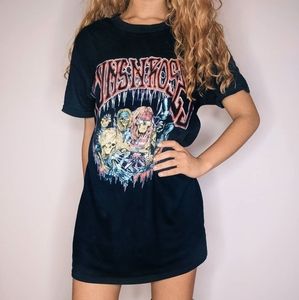 Oversized Band Graphic Tee Dress